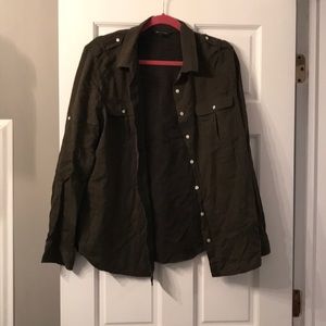 Dark green banana republic button down